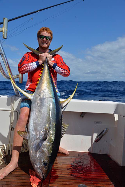 ANGLER: SPECIES: Yellowfin Tuna LURE: 15" JB Big Donger.